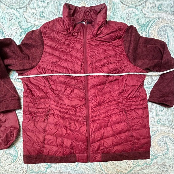 Lands' End Maroon Down Sweater Jacket Women's Size 2X - Picture 3 of 12